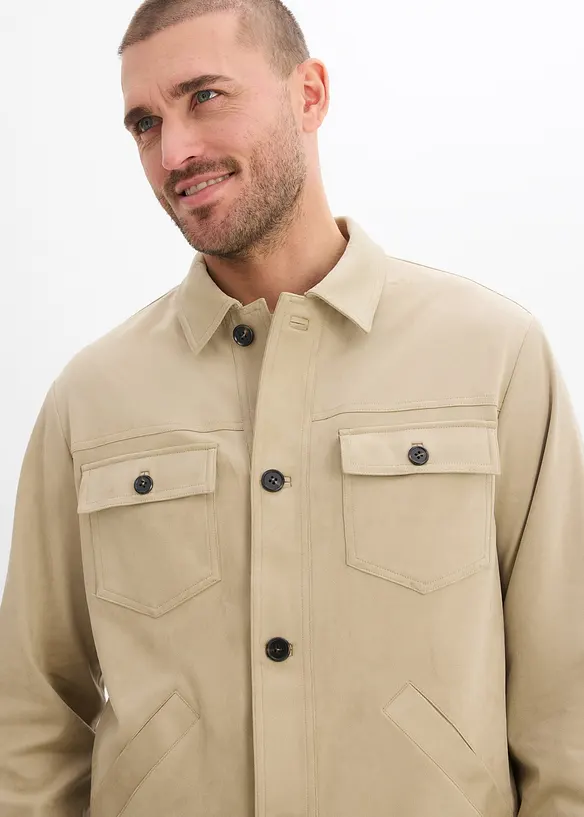 Jakke i imitert, semsket skinn, bonprix