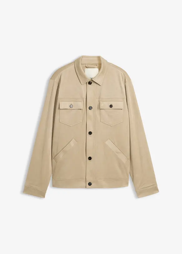 Jakke i imitert, semsket skinn, bonprix