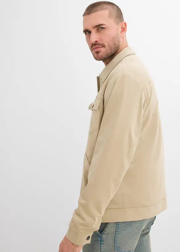 Jakke i imitert, semsket skinn, bonprix