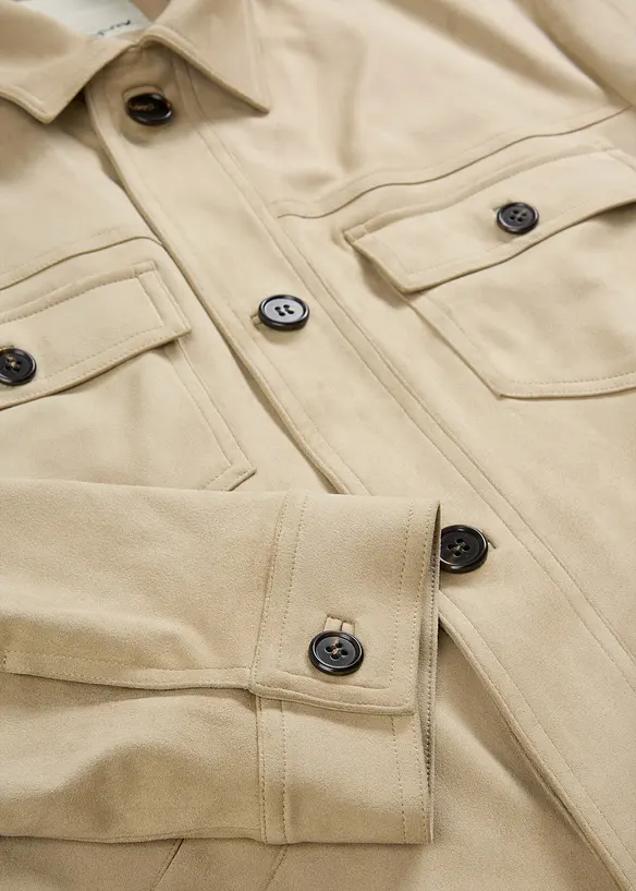 Jakke i imitert, semsket skinn, bonprix