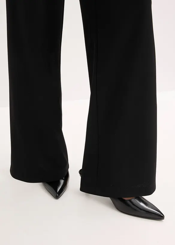 Elegant jumpsuit i strukturert krepp med perlebroderi, bonprix