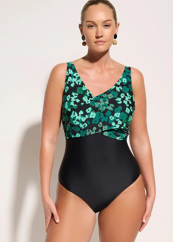 Shape-badedrakt i omslagslook, middels formende, bonprix