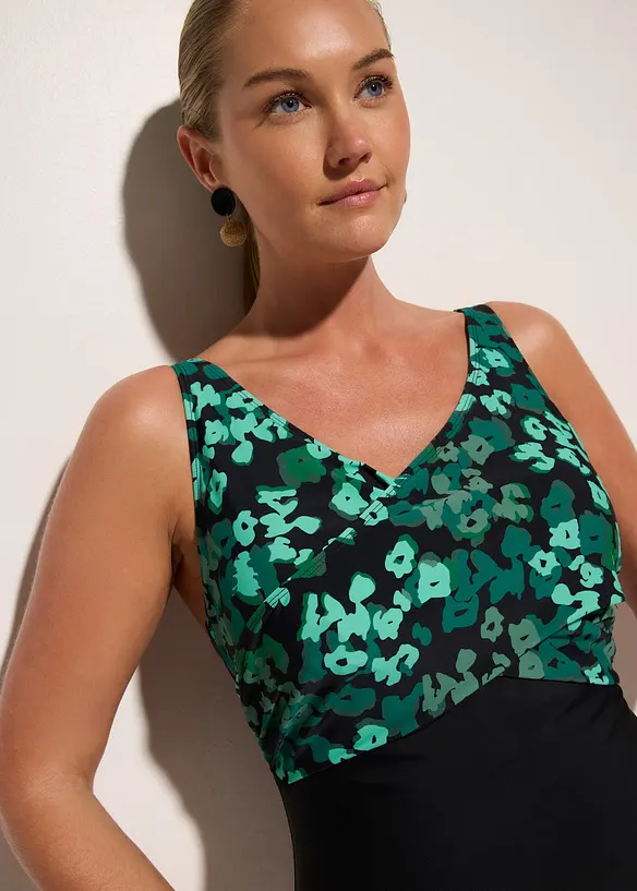 Shape-badedrakt i omslagslook, middels formende, bonprix