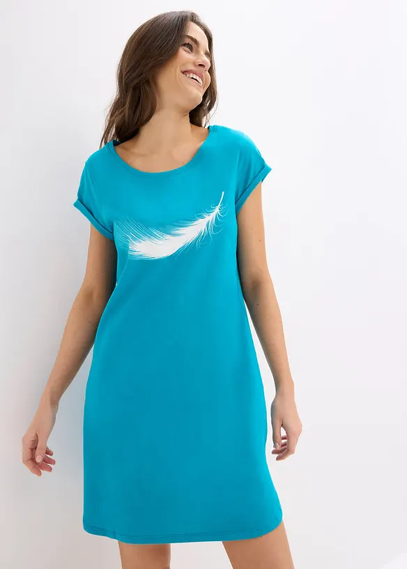 Kort nattkjole i 100% &oslash;kologisk bomull, bonprix