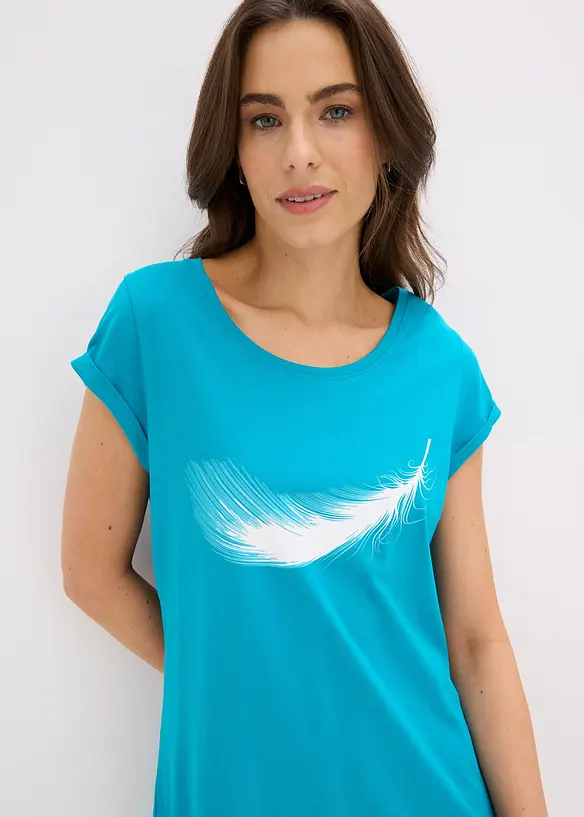 Kort nattkjole i 100% &oslash;kologisk bomull, bonprix