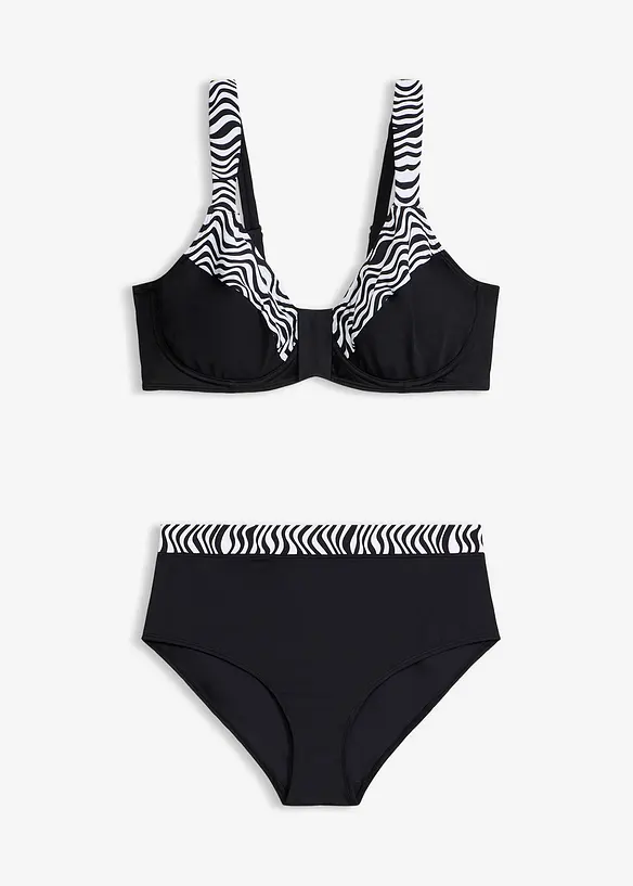 Minimizer-bikini med vatterte skulderb&aring;nd (2-delt sett), bonprix