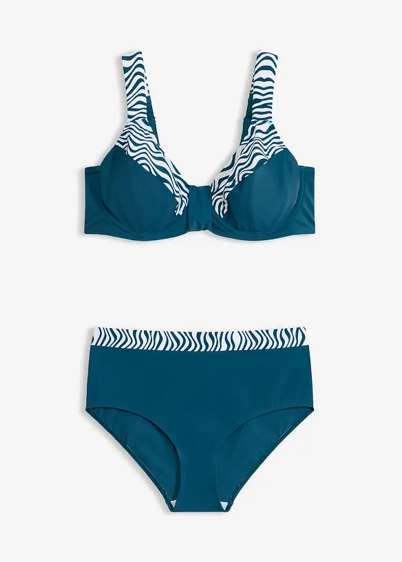Minimizer-bikini med vatterte skulderb&aring;nd (2-delt sett), bonprix