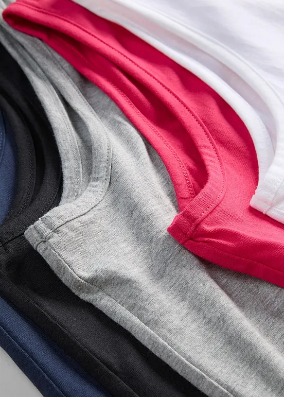 Lang topp i 100% bomull (5-pack), bonprix