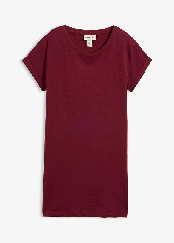 Boxy, lang topp med korte ermer, bonprix