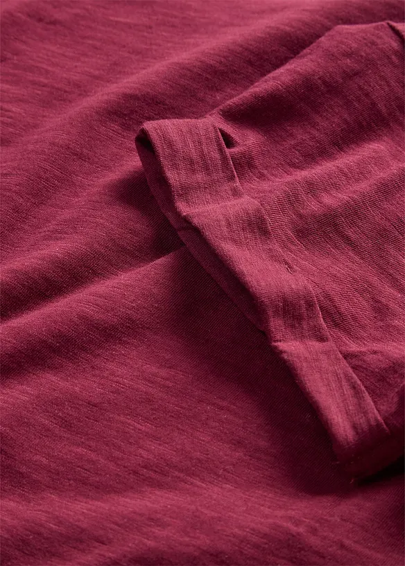 Boxy, lang topp med korte ermer, bonprix