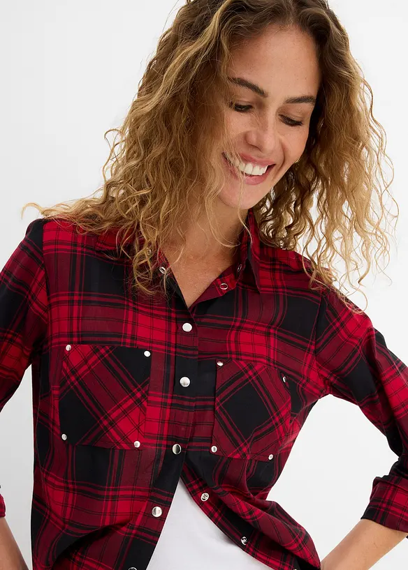 Rutete skjorte i 100% bomull, bonprix