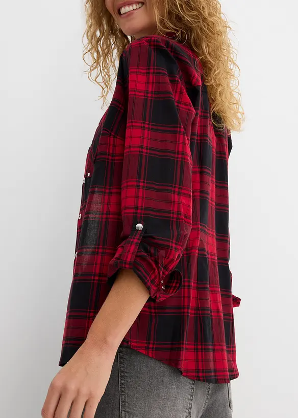 Rutete skjorte i 100% bomull, bonprix