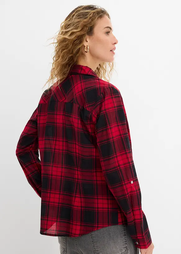 Rutete skjorte i 100% bomull, bonprix