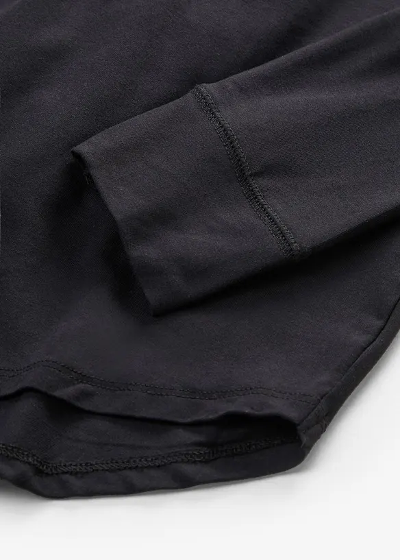 Langermet, lang topp i viskose, bonprix