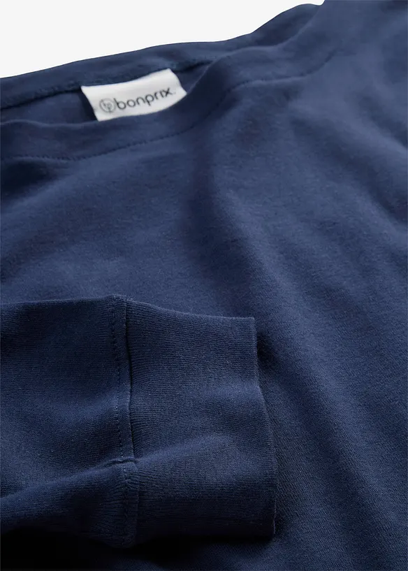 Langermet topp i 100% &oslash;kologisk bomull, bonprix