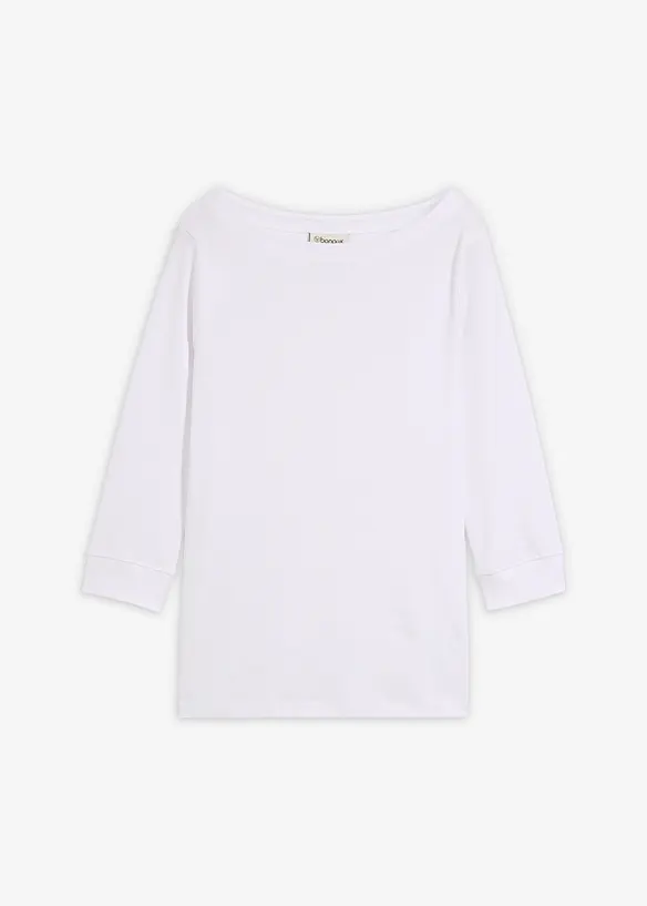 Langermet topp i 100% &oslash;kologisk bomull, bonprix