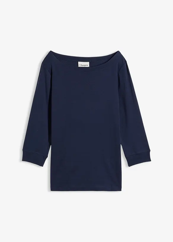 Langermet topp i 100% &oslash;kologisk bomull, bonprix