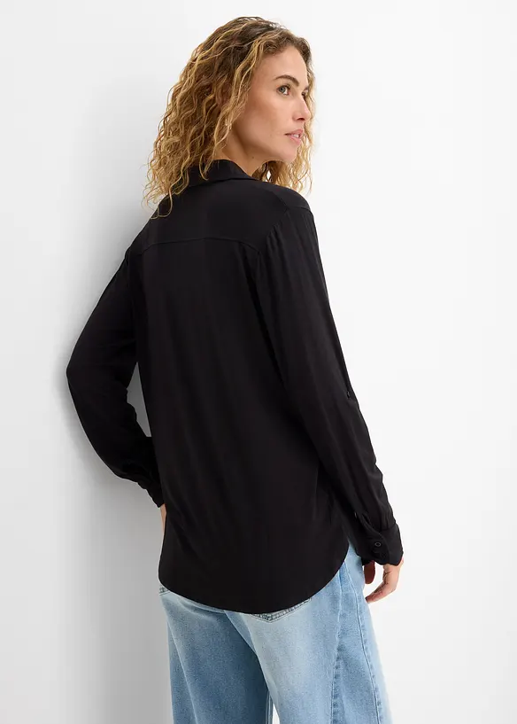 Jerseyskjorte, lang, bonprix