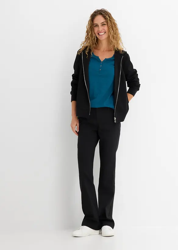 Topp i 100% &oslash;kologisk bomull med knappestolpe, bonprix