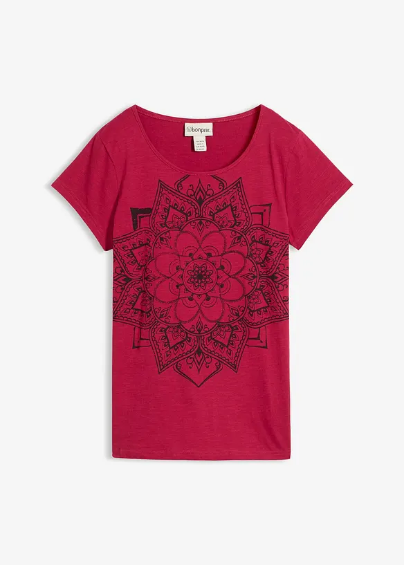 Topp i flammegarn, kort arm, bonprix