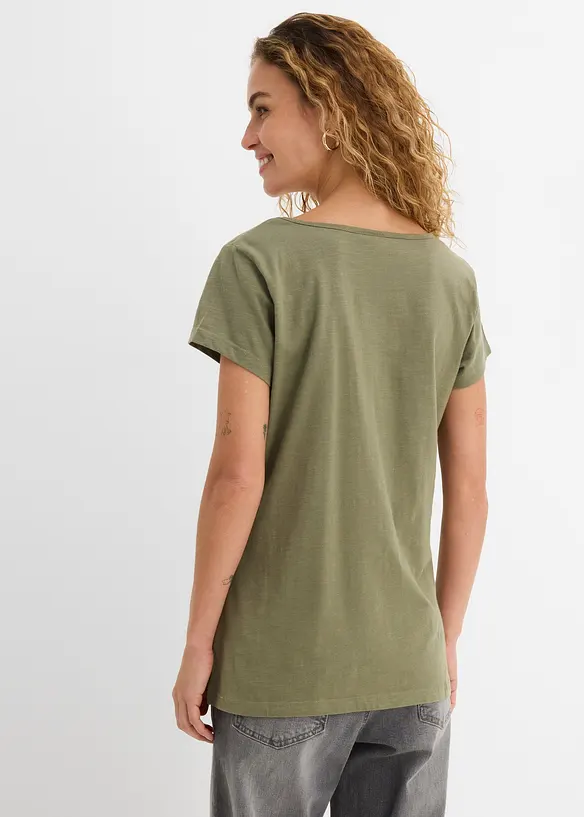 Topp i flammegarn, kort arm, bonprix