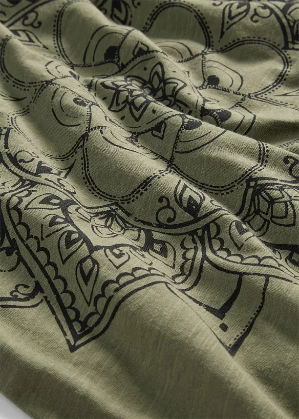 Topp i flammegarn, kort arm, bonprix