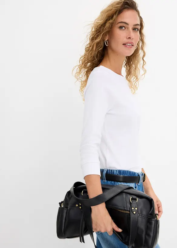 Langermet topp i 100% &oslash;kologisk bomull, bonprix