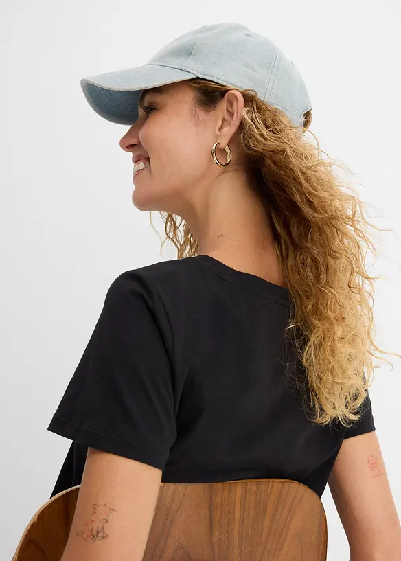 T-skjorte av 100% bomull, 2-pack, bonprix