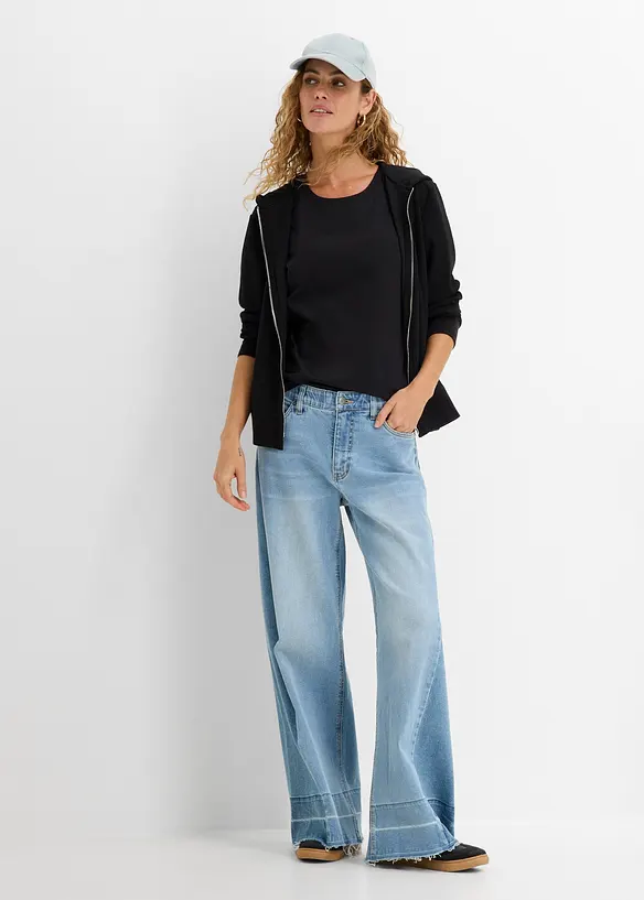 T-skjorte av 100% bomull, 2-pack, bonprix