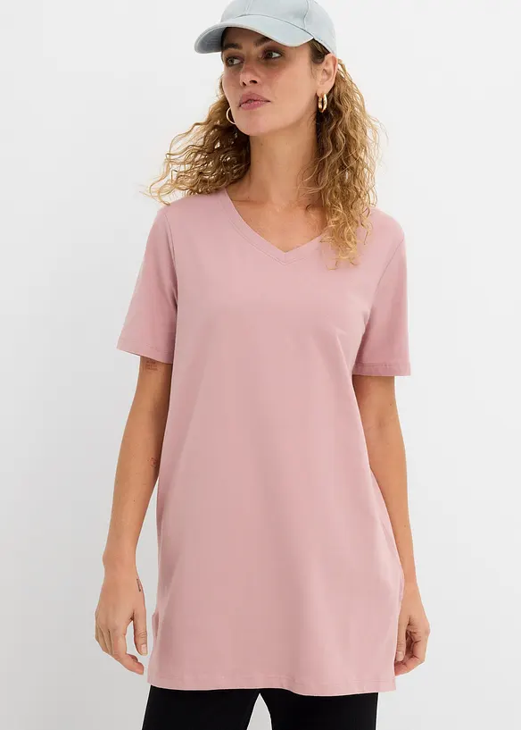 Lang topp med V-hals (2-pack), bonprix