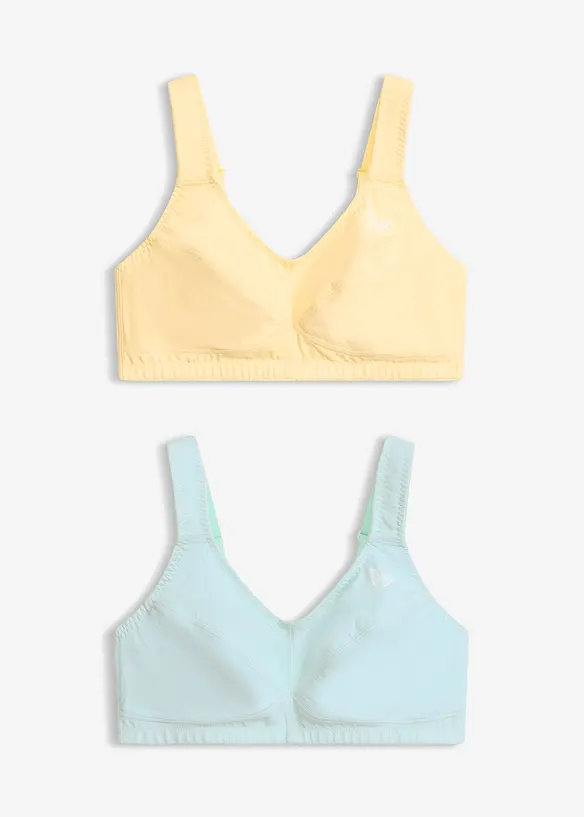 BH uten spiler med &oslash;kologisk bomull (2-pack), bonprix