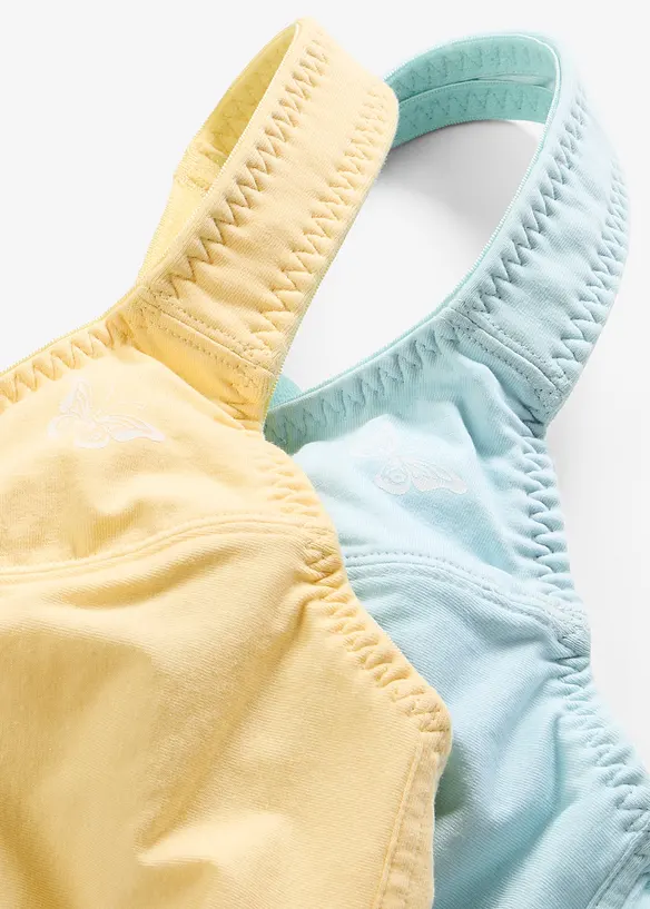 BH uten spiler med &oslash;kologisk bomull (2-pack), bonprix