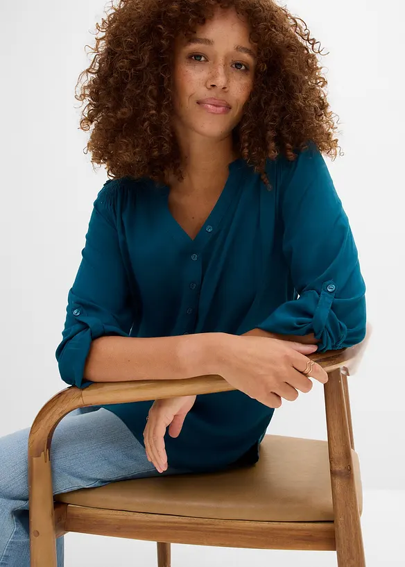 Blusetunika i myk viskose, bonprix