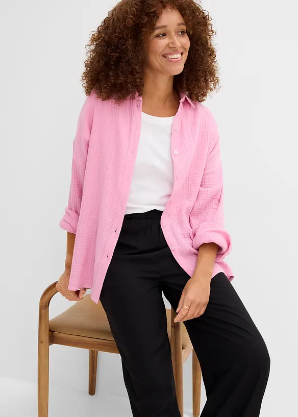 Slip on-viskosebukse med komfortlinning, bonprix