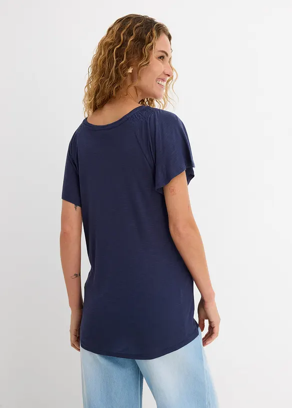 Topp i flammegarn med vingeermer, bonprix