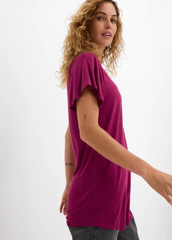 Topp i flammegarn med vingeermer, bonprix