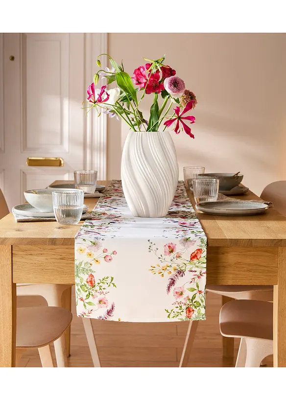 Bordl&oslash;per med blomsterm&oslash;nster, bonprix