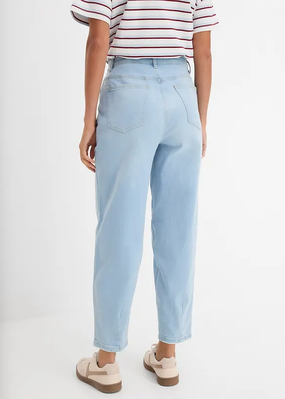 Barrel-Jeans, High Waist, &oslash;kologisk bomull, bonprix