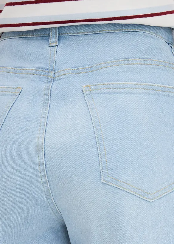 Barrel-Jeans, High Waist, &oslash;kologisk bomull, bonprix