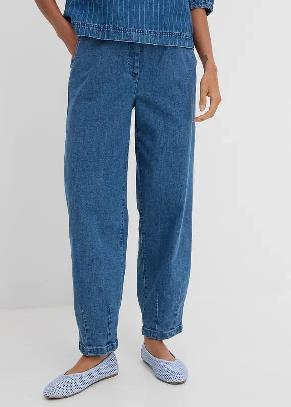 Mom jeans, High Waist, komfortlinning, bonprix