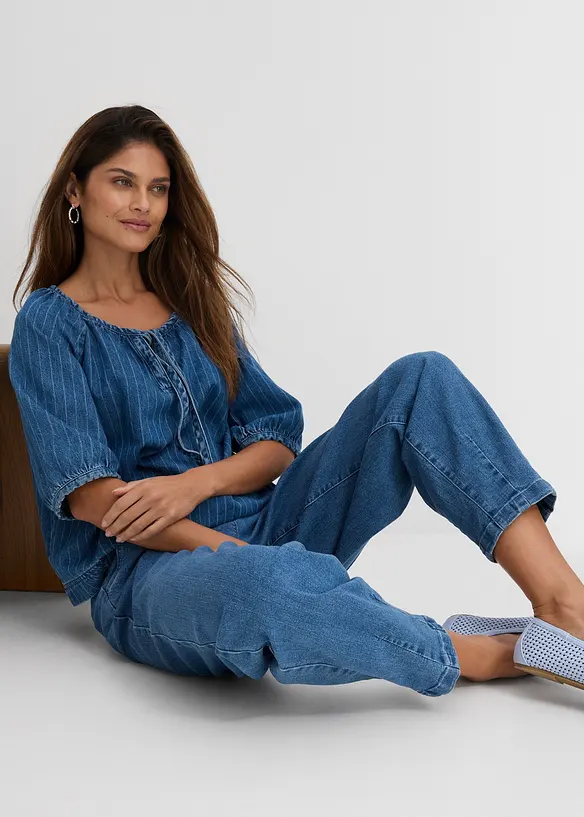 Mom jeans, High Waist, komfortlinning, bonprix