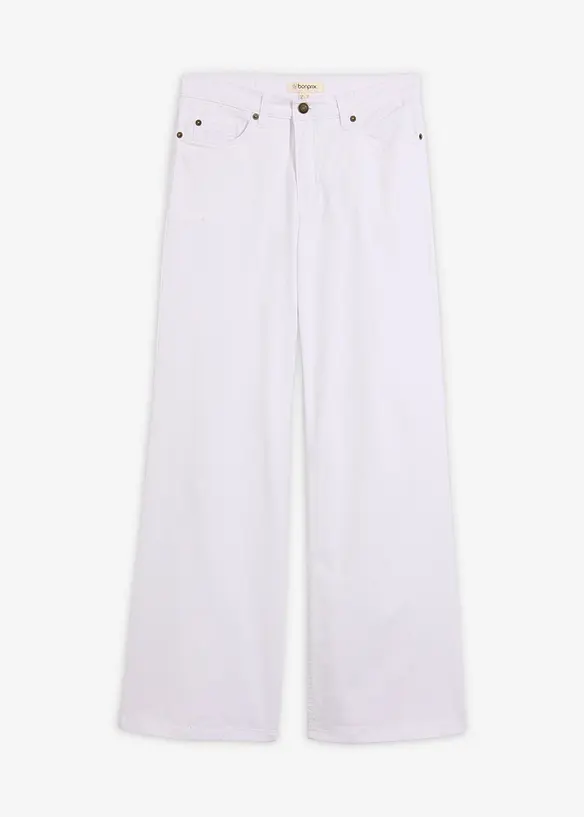 Wide Leg-jeans Mid Waist, Stretch, bonprix
