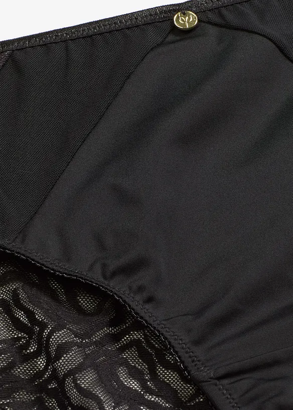 Truse med h&oslash;y midje og mesh, bonprix