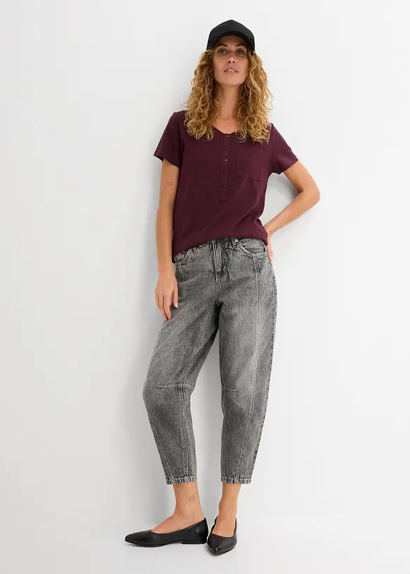 T-skjorte i bomull-/viskosemiks, bonprix