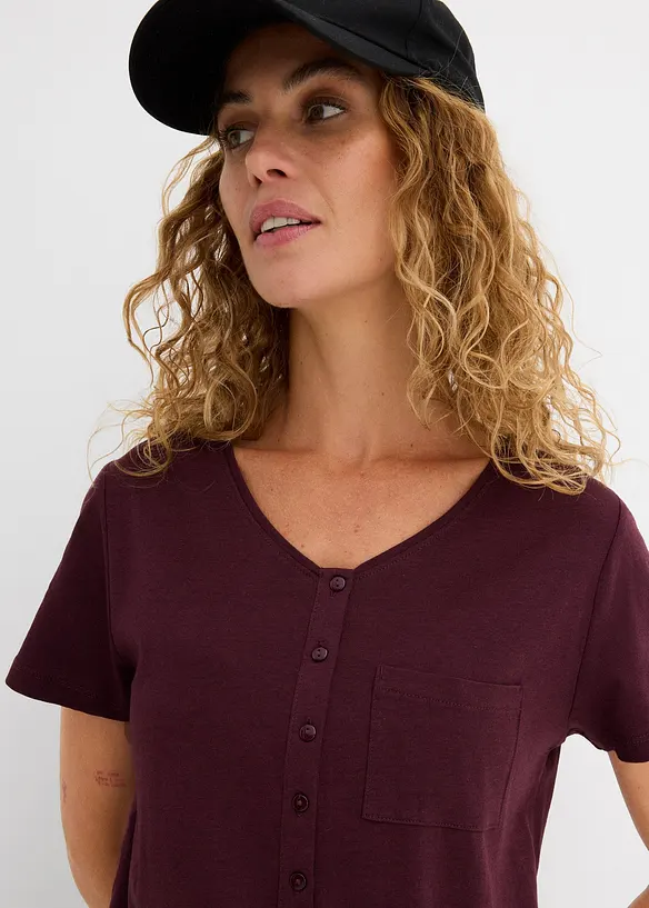 T-skjorte i bomull-/viskosemiks, bonprix