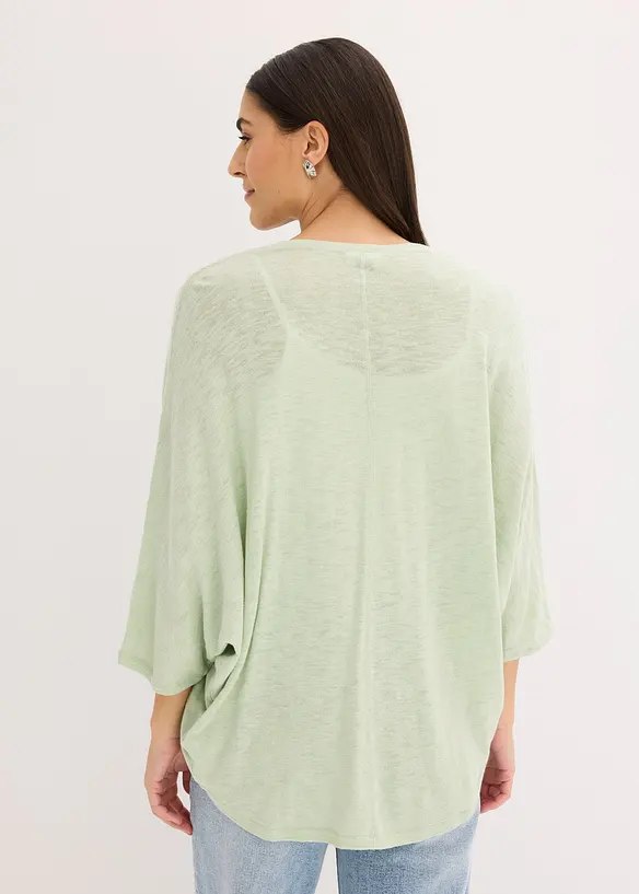 Finstrikket cardigan i 100% bomull, bonprix