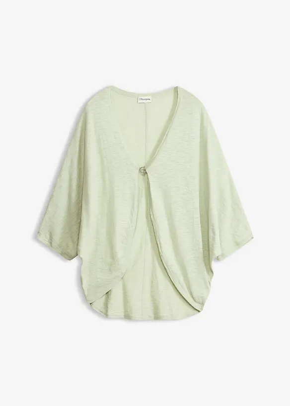 Finstrikket cardigan i 100% bomull, bonprix