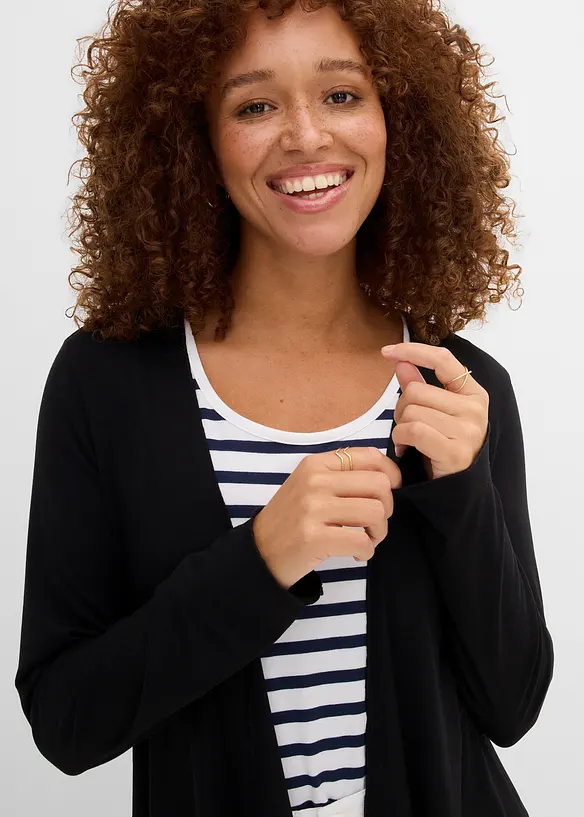 Jakke i trikot i myk viskosemiks, bonprix