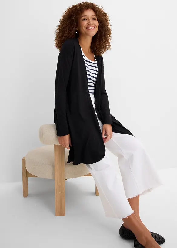 Jakke i trikot i myk viskosemiks, bonprix