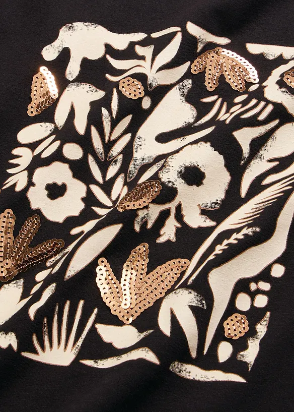 Langermet topp i &oslash;kologisk bomull, bonprix